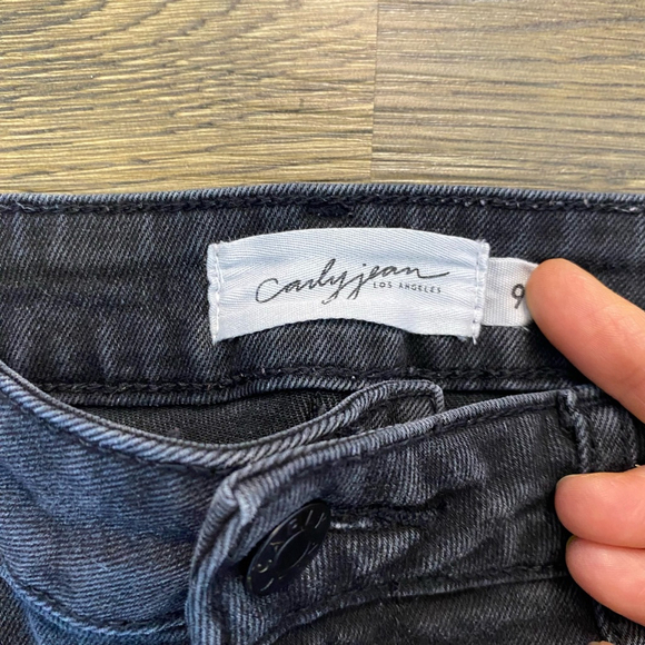 Carly Jean Los Angeles Jeans Women’s 9 Black Miller High Waist Stretch Skinny - Picture 7 of 16